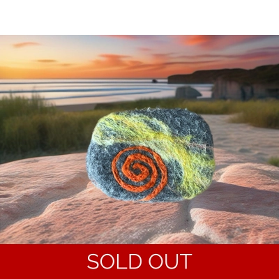 Felted art soap soft Oakmoss